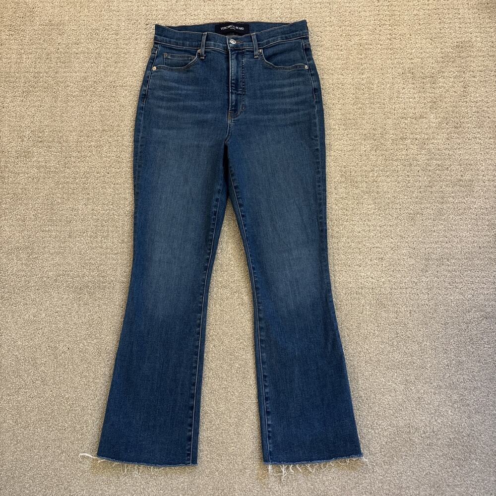 Veronica Beard Jeans Womens Blue Medium Carolina Skinny Flare High Rise 30/28